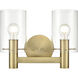 Apolla 2 Light 15 inch Vintage Brass Vanity Light Wall Light